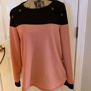Pink and black thermal top